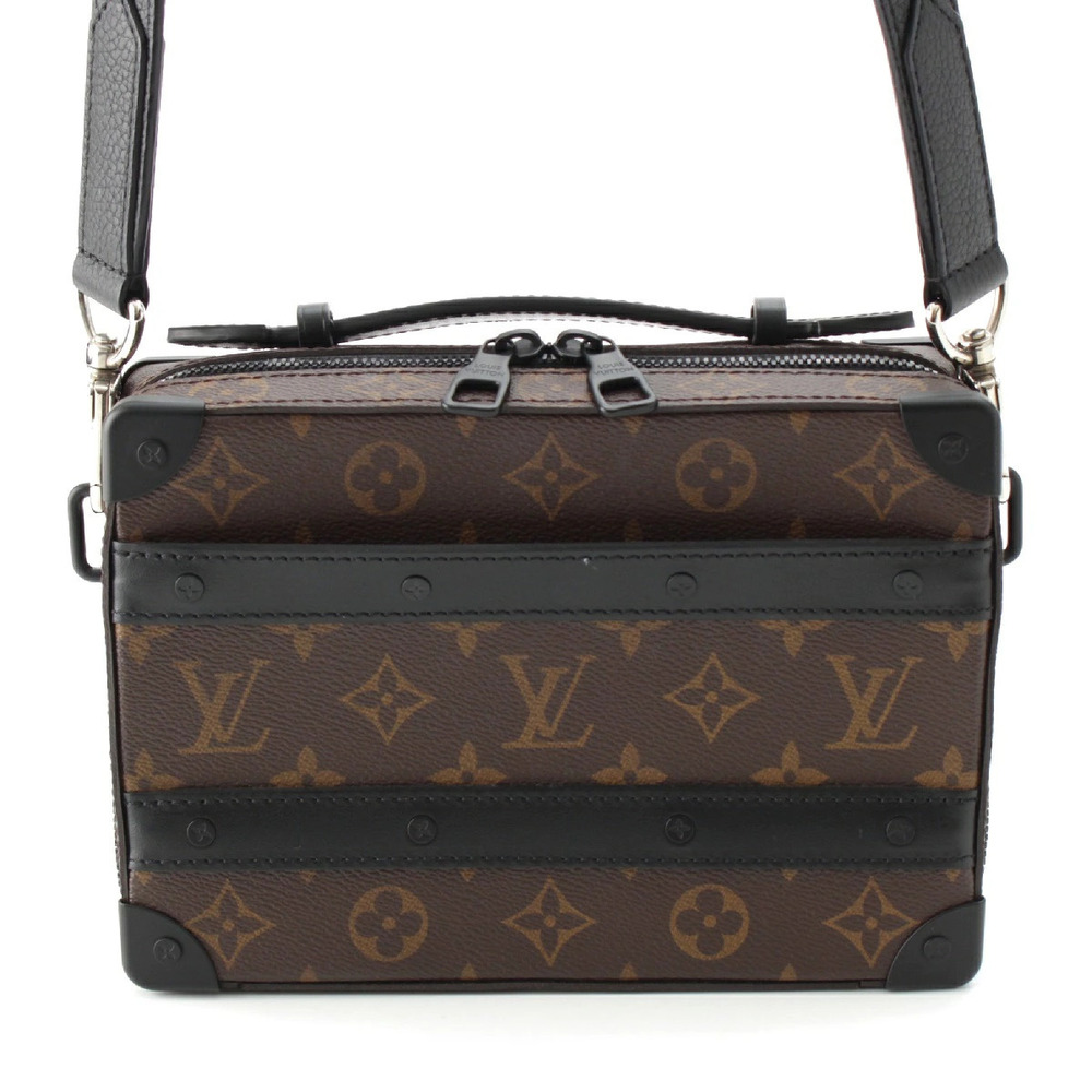 Louis Vuitton Leather Monogram Macassar Brown Soft Trunk Shoulder Bag Brown